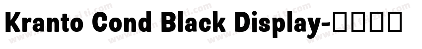 Kranto Cond Black Display字体转换